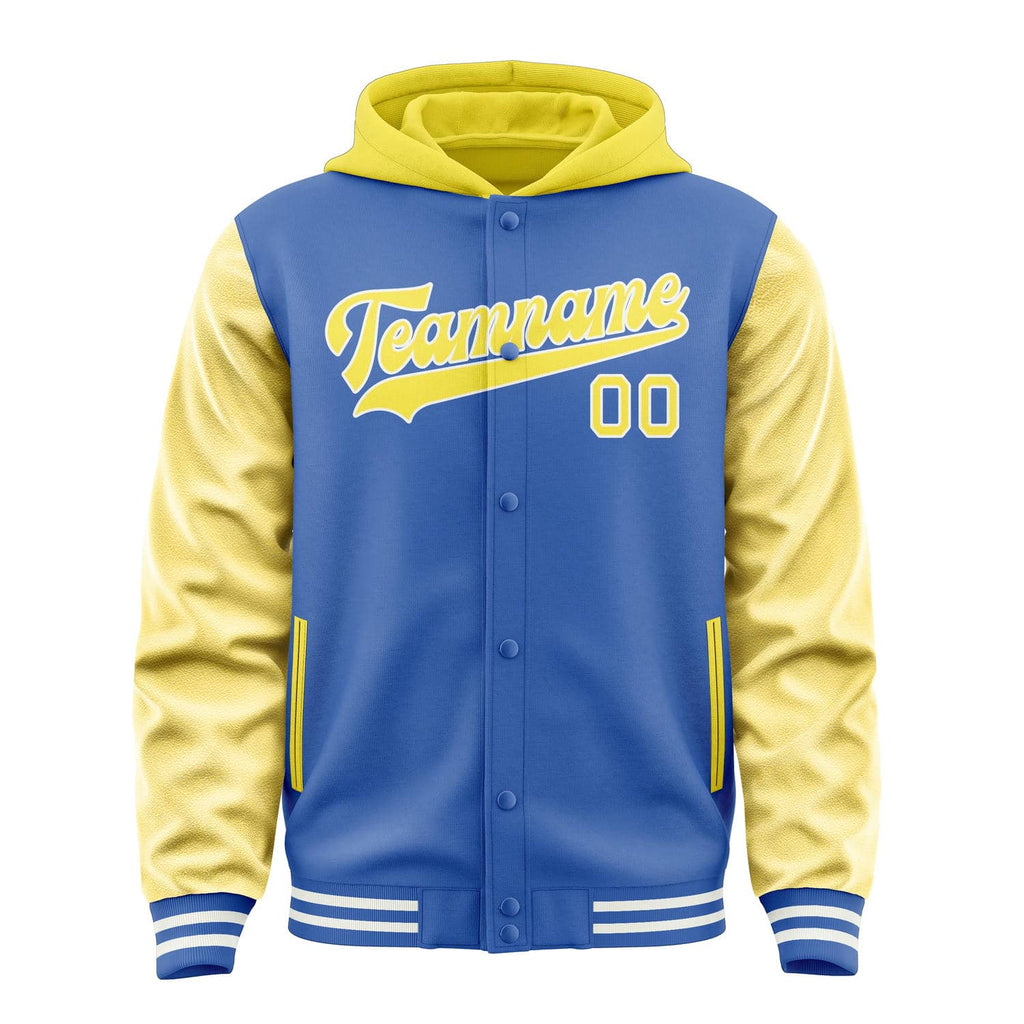 Custom Sky Blue Light Yellow Jacket