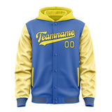 Custom Sky Blue Light Yellow Jacket