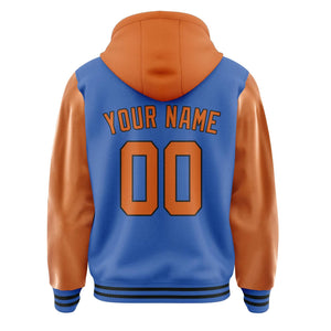 Custom Sky Blue Orange Jacket