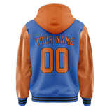 Custom Sky Blue Orange Jacket