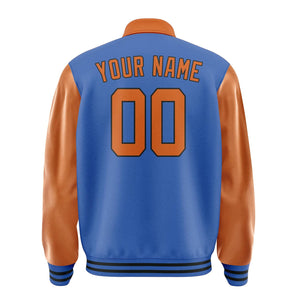 Custom Sky Blue Orange Jacket