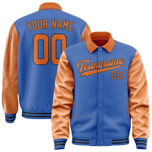 Custom Sky Blue Orange Jacket