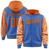 Custom Sky Blue Orange Jacket