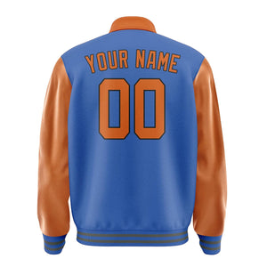 Custom Sky Blue Orange Jacket