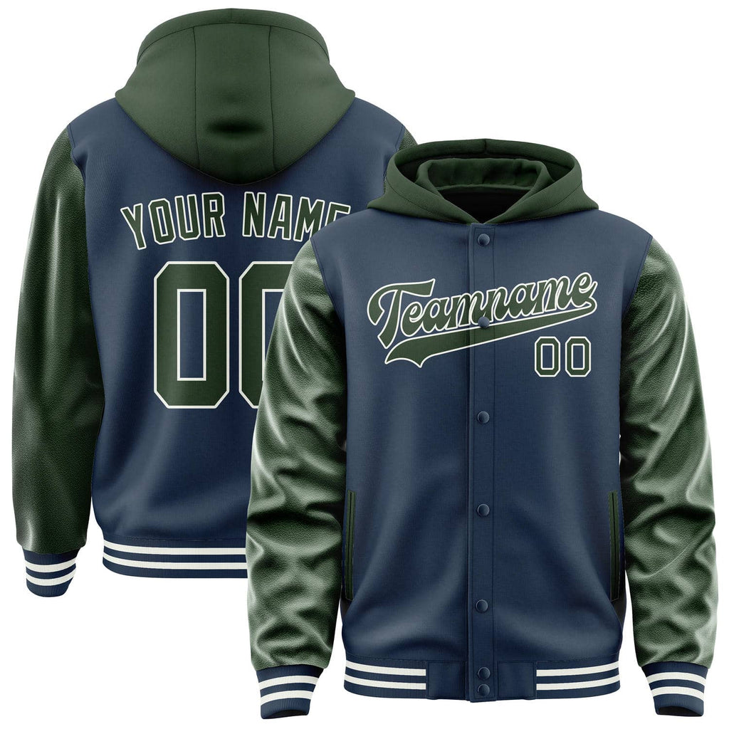Custom Blue Dark Green Jacket