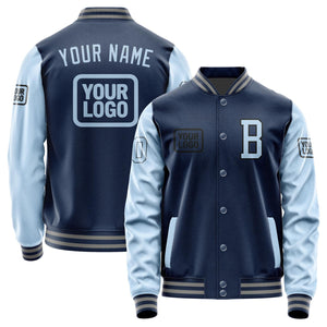 Custom Blue Light Blue Jacket JA101008100417080817