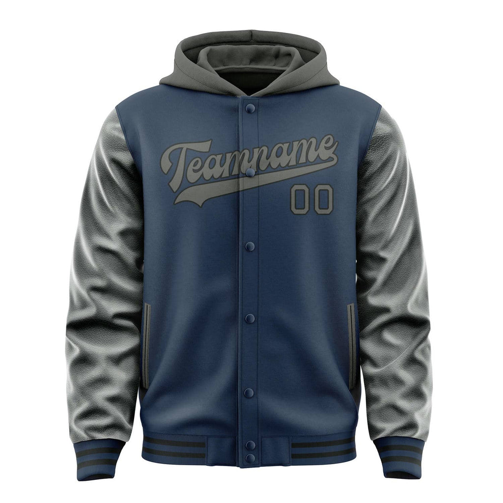 Custom Blue Dark Grey Jacket