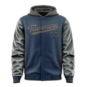 Custom Blue Dark Grey Jacket