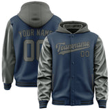 Custom Blue Dark Grey Jacket