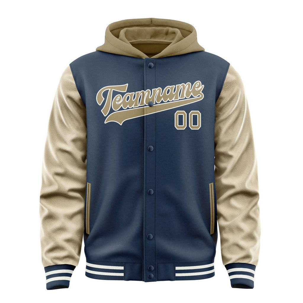 Custom Blue Light Khaki Jacket