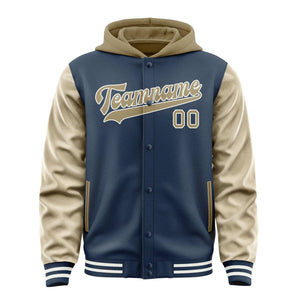 Custom Blue Light Khaki Jacket