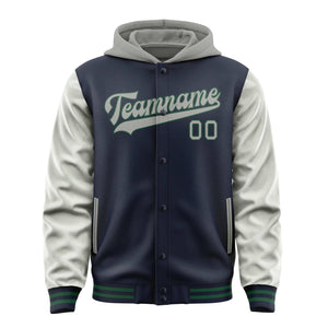 Custom Navy Gray Jacket