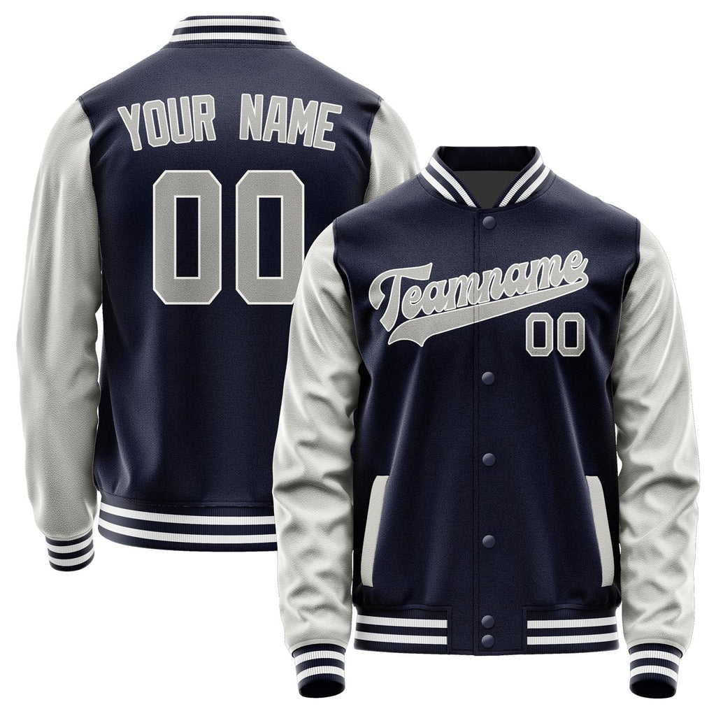 Custom Navy Gray Jacket JA1111041118B31804
