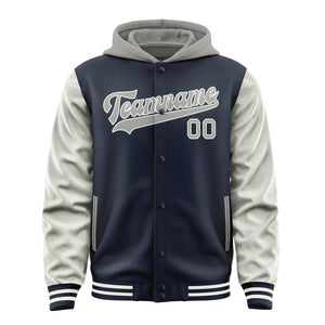 Custom Navy Gray Jacket