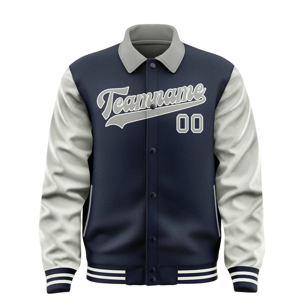 Custom Navy Gray Jacket