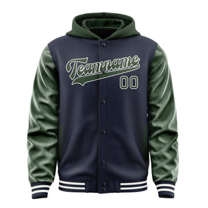Custom Navy Dark Green Jacket