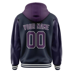 Custom Navy Purple Jacket