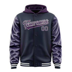 Custom Navy Purple Jacket