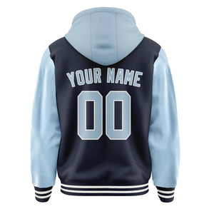 Custom Navy Light Blue Jacket