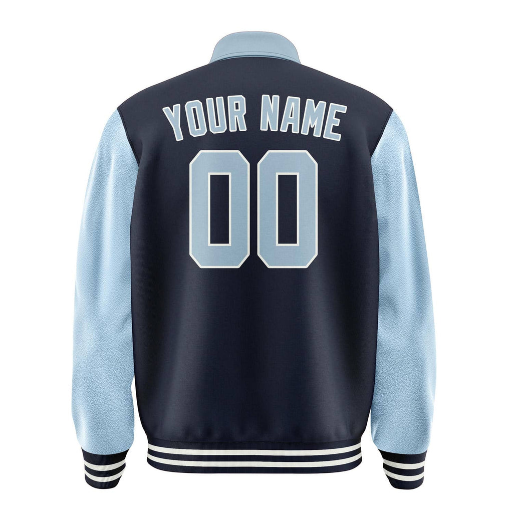 Custom Navy Light Blue Jacket