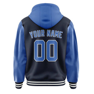 Custom Navy Sky Blue Jacket