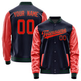 Custom Navy Orange Red Jacket