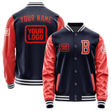 Custom Navy Orange Red Jacket