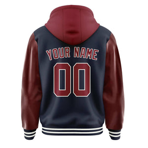Custom Navy Crimson Red Jacket