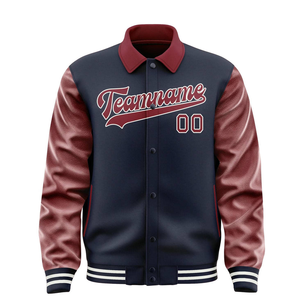 Custom Navy Crimson Red Jacket