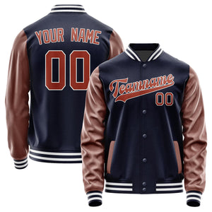 Custom Navy Coral Red Jacket JA1111161118B31816
