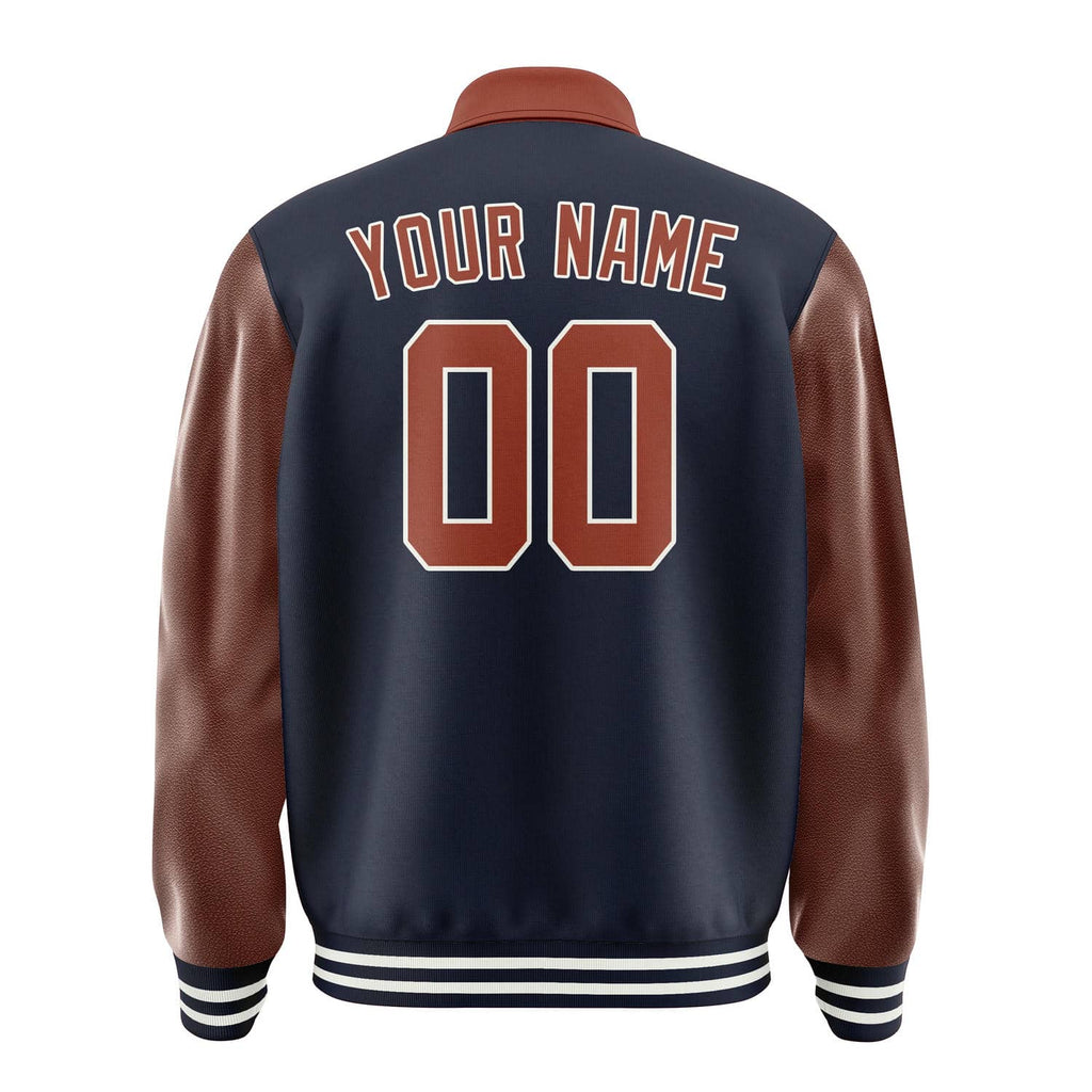 Custom Navy Coral Red Jacket