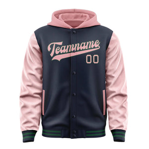 Custom Navy Light Pink Jacket