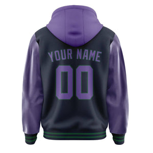 Custom Navy Light Purple Jacket