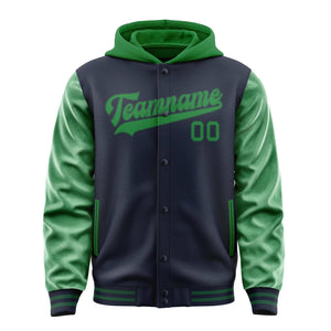 Custom Navy Emerald Green Jacket