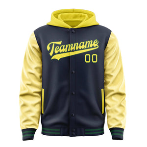 Custom Navy Light Yellow Jacket