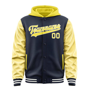 Custom Navy Light Yellow Jacket