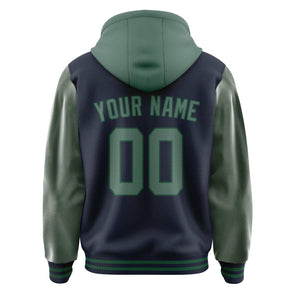 Custom Navy Blue Green Jacket