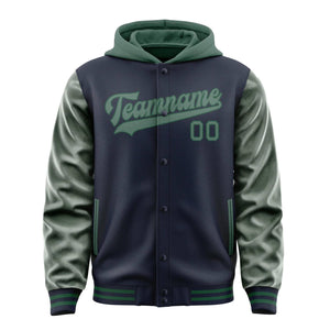 Custom Navy Blue Green Jacket