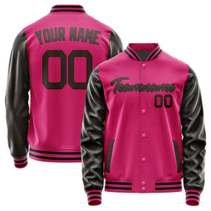 Custom Pink Brown Jacket JA1313011317B21701