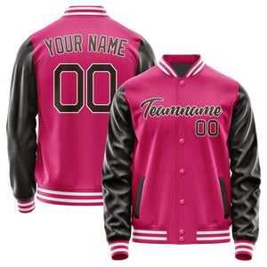 Custom Pink Brown Jacket JA1313011318B21801