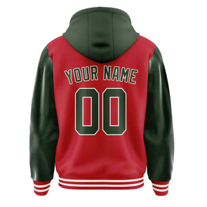 Custom Red Dark Green Jacket