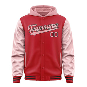 Custom Red Light Pink Jacket