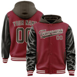 Custom Crimson Red Brown Jacket