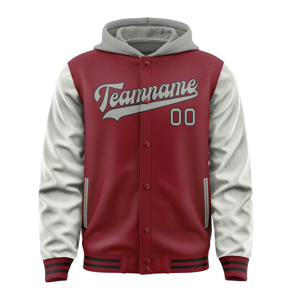 Custom Crimson Red Gray Jacket