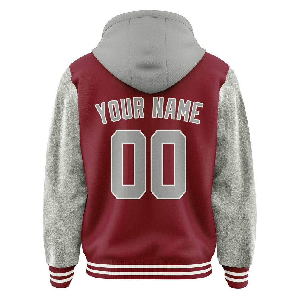 Custom Crimson Red Gray Jacket