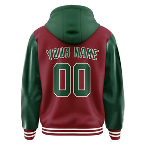 Custom Crimson Red Green Jacket