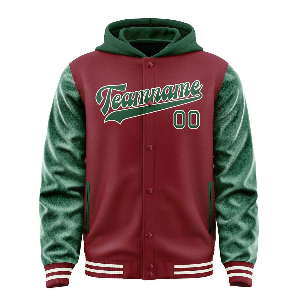 Custom Crimson Red Green Jacket