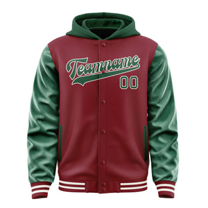 Custom Crimson Red Green Jacket
