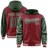 Custom Crimson Red Dark Green Jacket