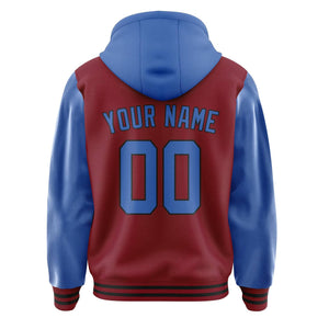Custom Crimson Red Sky Blue Jacket